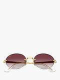 Ray-Ban RB3929 oval sunglasses arista gold/pink, UK version