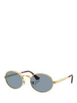 John Lewis Ray-Ban RB3931 Men's Oval Sunglasses Arista Gold/Blue- Buy online at McGrocer