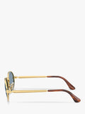 Ray-Ban oval sunglasses arista gold blue 54mm, imported from the UK