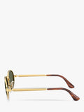 Ray-Ban RB3931 polarised oval sunglasses Gold Green, imported from the UK