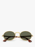 Ray-Ban RB3931 polarised oval sunglasses Gold Green, imported from the UK