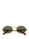 Ray-Ban RB3931 polarised oval sunglasses Gold Green, imported from the UK