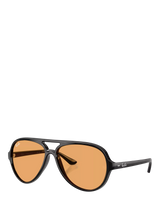 John Lewis Ray-Ban RB4125 Unisex Cats 5000 Aviator Sunglasses, Black/Orange- Buy online at McGrocer