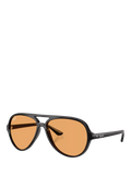 Ray-Ban aviator sunglasses black orange 59mm, imported from the UK