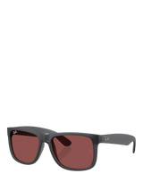 John Lewis Ray-Ban RB4165 Men's Justin Classic Square Sunglasses Opal Grey/Red- Buy online at McGrocer