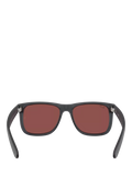 Ray-Ban Justin classic square sunglasses opal grey red, UK version