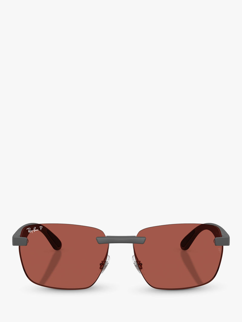Ray-Ban polarised rectangular sunglasses for men, UK version