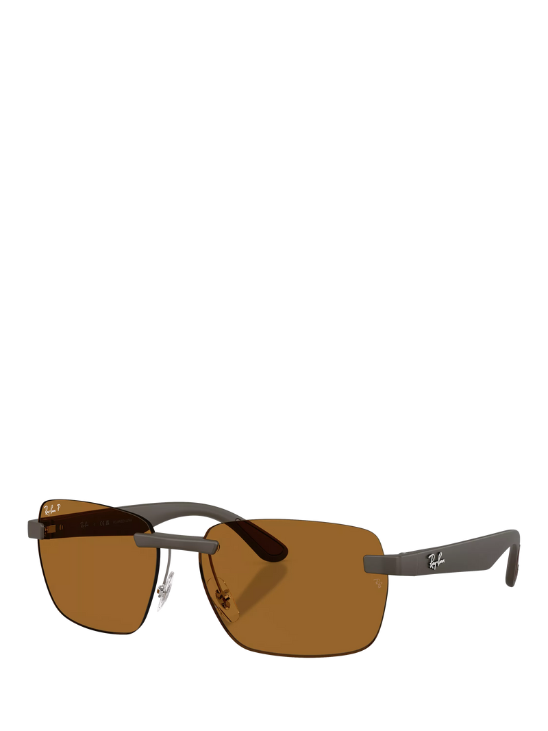 Ray-Ban RB4470CH Ultra Polarised Rectangular Sunglasses, UK version