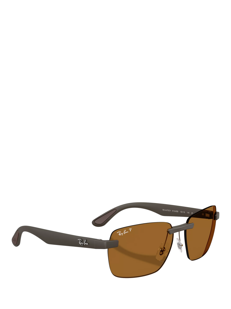 Ray-Ban RB4470CH Ultra Polarised Rectangular Sunglasses, UK version