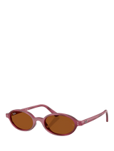 John Lewis Ray-Ban RB4472 Unisex Oval Sunglasses, Violet Havana/Red- Buy online at McGrocer