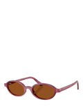 Ray-Ban RB4472 oval sunglasses violet havana purple frame - British product