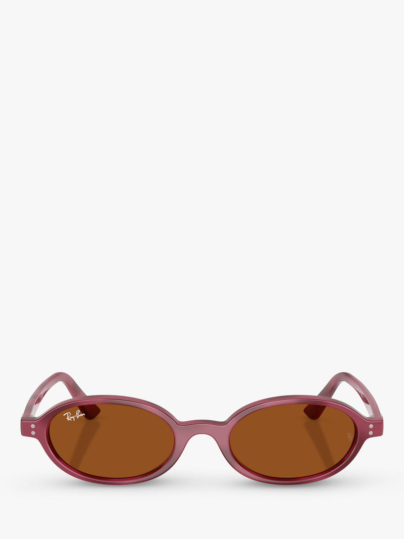 Ray-Ban RB4472 oval sunglasses violet havana purple frame - British product