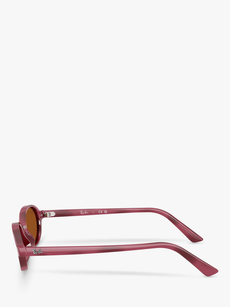 Ray-Ban RB4472 oval sunglasses violet havana purple frame - British product