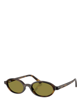 John Lewis Ray-Ban RB4472 Oval Havana/Green Sunglasses- Buy online at McGrocer