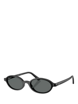 John Lewis Ray-Ban RB4472 Oval Sunglasses, Black- Buy online at McGrocer