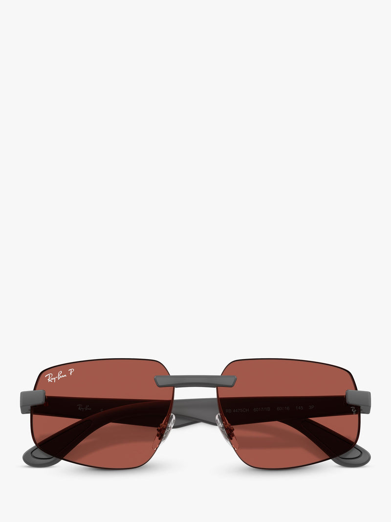 Ray-Ban RB4475CH men's ultra polarized rectangular sunglasses (British brand)