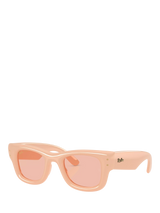 John Lewis Ray-Ban RB4940 Square Sunglasses Solid Nude/Pink- Buy online at McGrocer