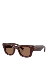 John Lewis Ray-Ban RB4940 Rectangular Sunglasses Dark Brown- Buy online at McGrocer