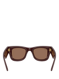 Ray-Ban RB4940 rectangular sunglasses dark brown (British brand)