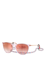 John Lewis Ray-Ban RJ9060S Kids' Unisex Oval Sunglasses Transparent Violet/Red Gradient- Buy online at McGrocer