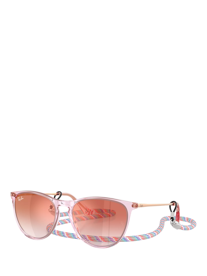 Ray-Ban RJ9060S kids oval sunglasses transparent violet red gradient - British product