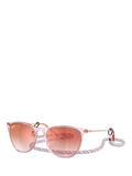 Ray-Ban RJ9060S kids oval sunglasses transparent violet red gradient - British product