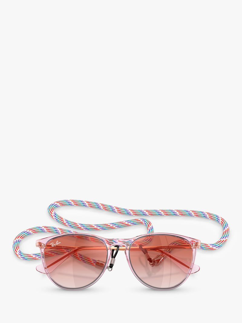 Ray-Ban RJ9060S kids oval sunglasses transparent violet red gradient - British product