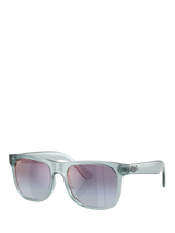 John Lewis Ray-Ban RJ9069S Kids' Unisex Square Sunglasses Transparent Blue/Grey Pink- Buy online at McGrocer