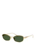 Swarovski pillow sunglasses gold green - British product