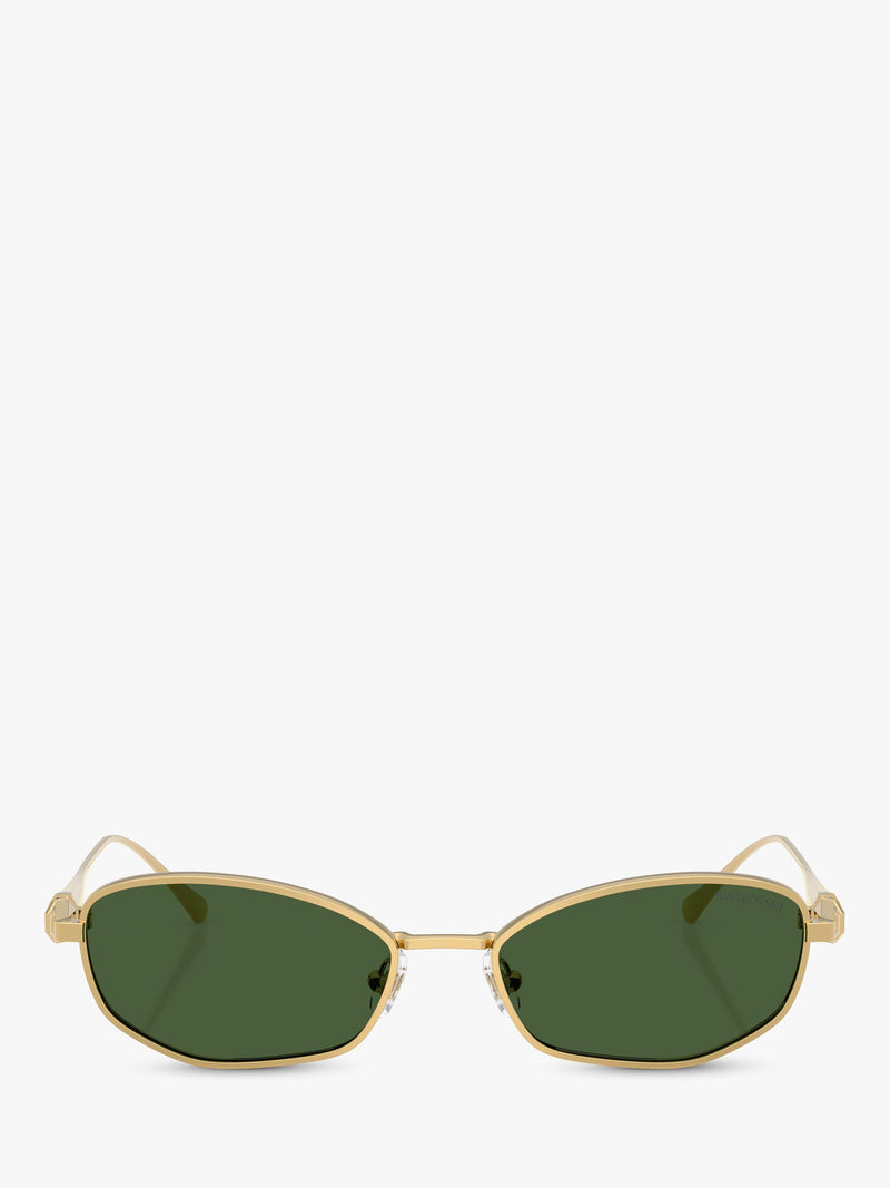 Swarovski pillow sunglasses gold green - British product