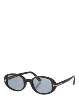 John Lewis TOM FORD Unisex Oval Sunglasses, Shiny Black/Blue- Buy online at McGrocer