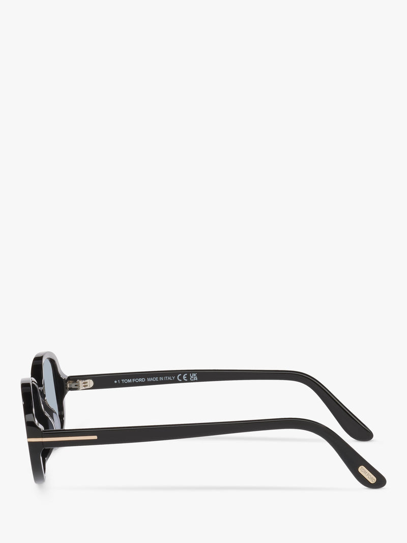 TOM FORD oval sunglasses shiny black/blue, UK version