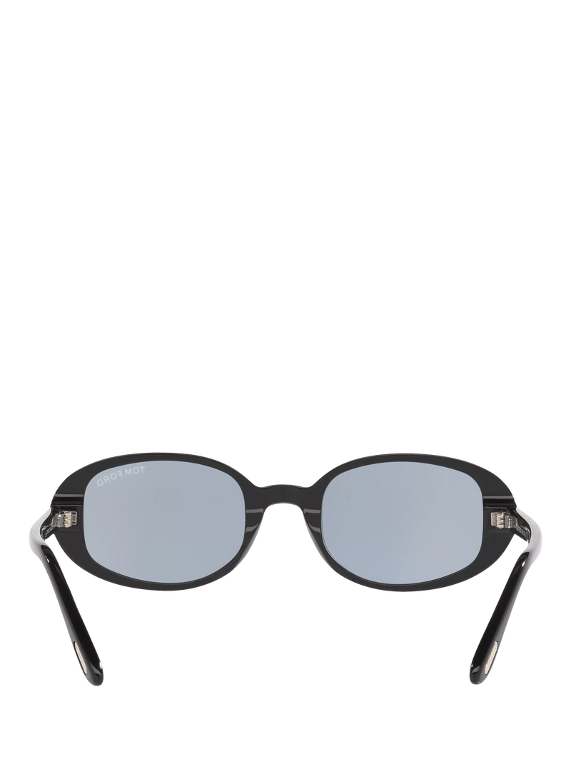 TOM FORD oval sunglasses shiny black/blue, UK version