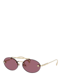 Versace oval sunglasses pale gold red, UK version