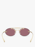 Versace oval sunglasses pale gold red, UK version