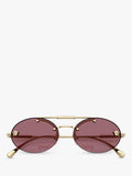 Versace oval sunglasses pale gold red, UK version