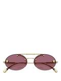 Versace oval sunglasses pale gold red, UK version
