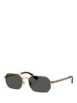 John Lewis Versace VE2297 Men's Irregular Sunglasses, Gold/Grey- Buy online at McGrocer