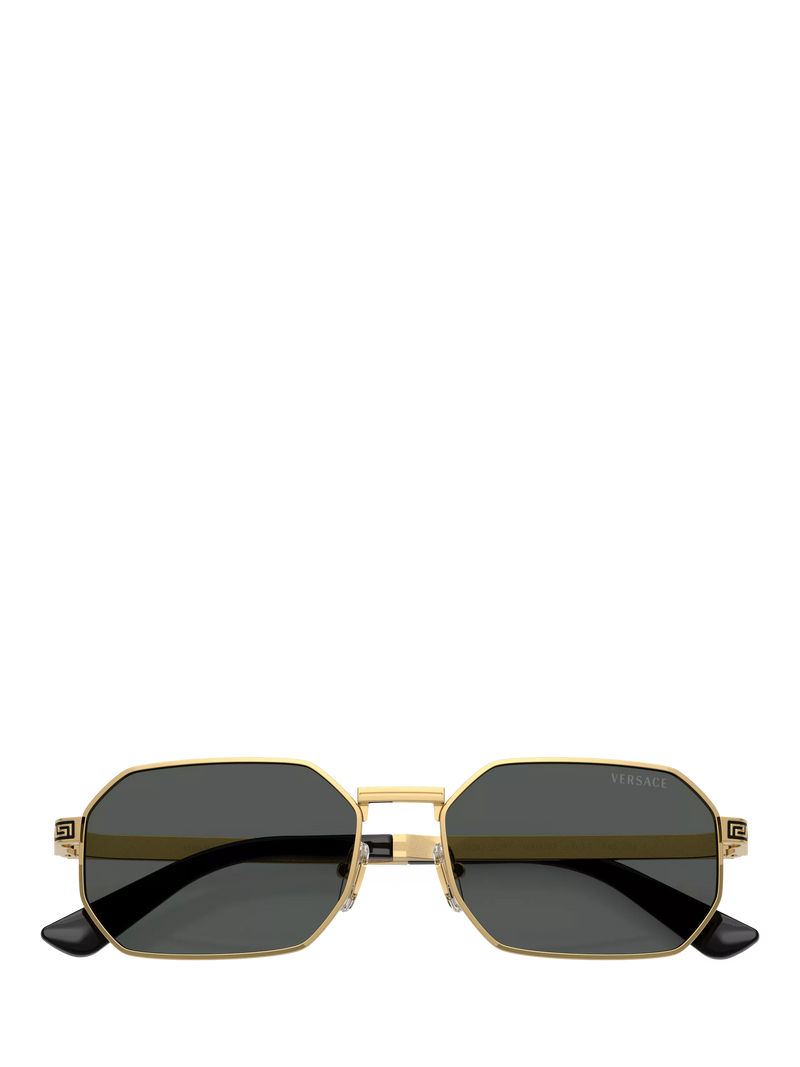 Versace Irregular Sunglasses VE2297 Gold/Grey, UK version