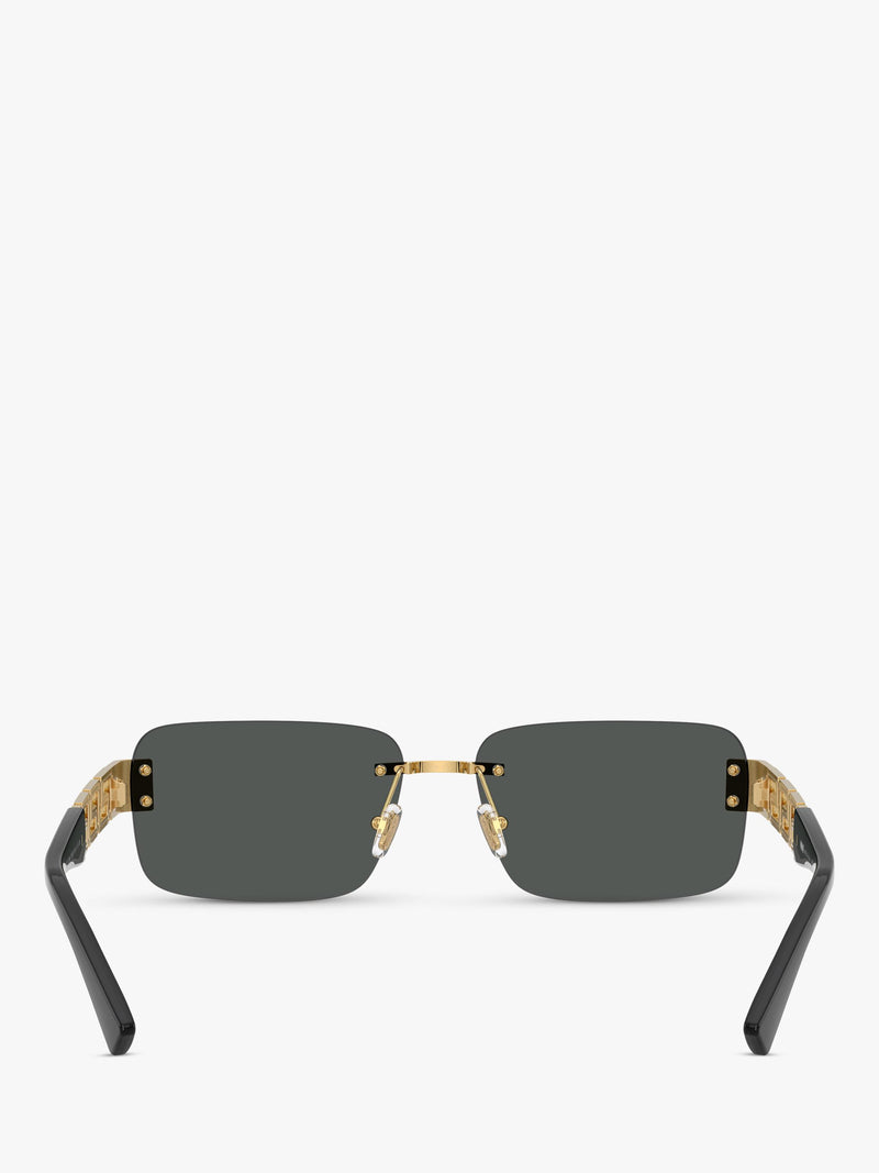 Versace rectangular sunglasses gold black, UK version