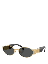 John Lewis Versace Men's Oval Sunglasses Gold/Black- Buy online at McGrocer