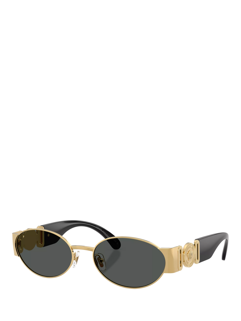 Versace oval sunglasses gold black 56mm - British product
