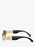 Versace oval sunglasses gold black 56mm - British product
