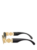 Versace oval sunglasses gold black 56mm - British product