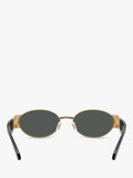 Versace oval sunglasses gold black 56mm - British product