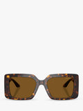 Versace women's polarised square sunglasses Havana Brown - British product