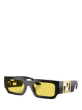 Versace VE4506U sunglasses black yellow 54mm imported from the UK