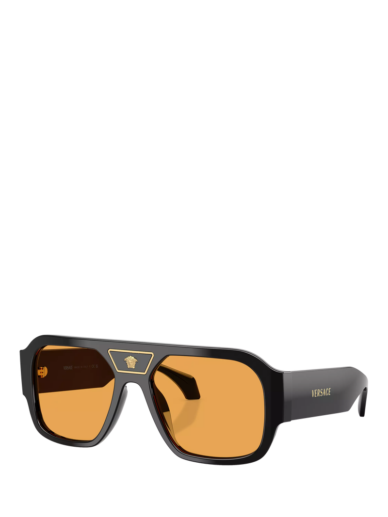 Versace square sunglasses black orange - British product