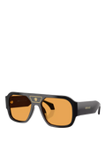 Versace square sunglasses black orange - British product