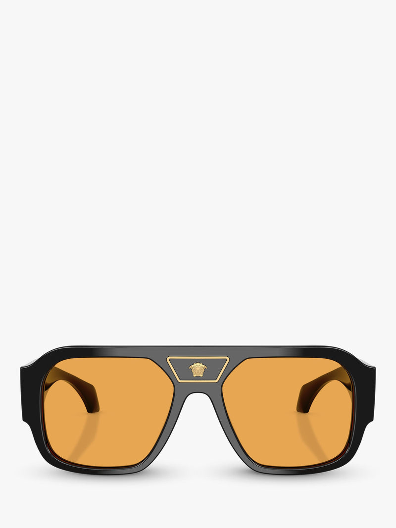Versace square sunglasses black orange - British product